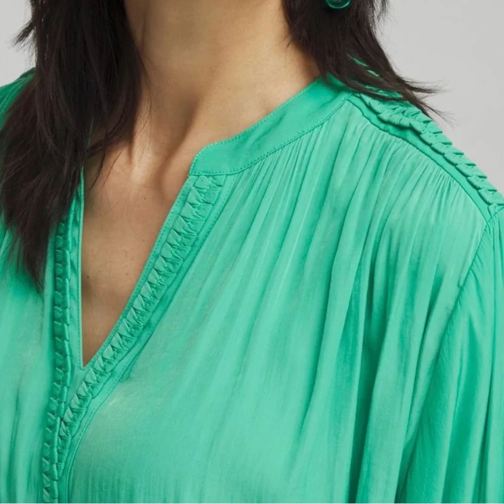 Chico's Blue Oversized 3/4 Sleeve Blouse - Picture 11 of 11